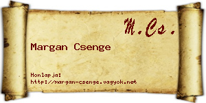 Margan Csenge névjegykártya